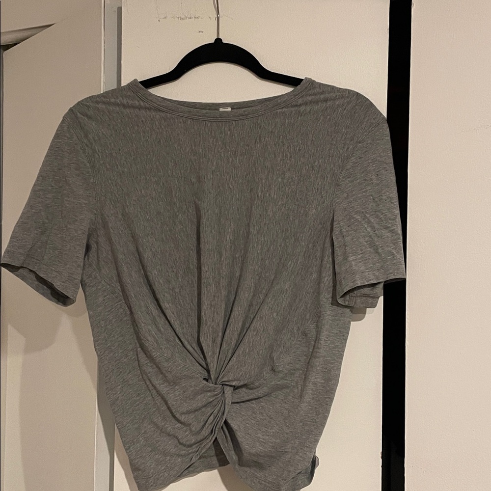 lululemon athletica Gray Twist Front Tee